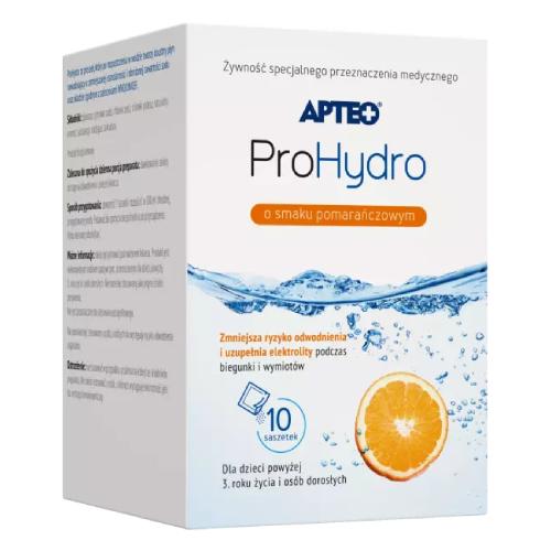 Zdjęcie produktu - APTEO ProHydro o smaku pomarańczowym, 10 saszetek