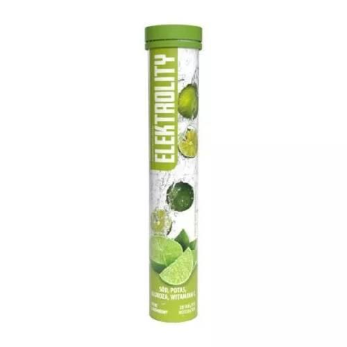 Zdjęcie produktu - ACTIVLAB Elektrolity - limonka, 20 tabletek musujących