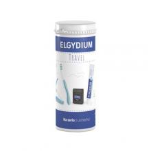 Elgydium Travel Zestaw podr&oacute;żny: Pasta do zęb&oacute;w, 50ml + Składana szczoteczka, 1szt. + Nić dentystyczna, 5m + Kubek