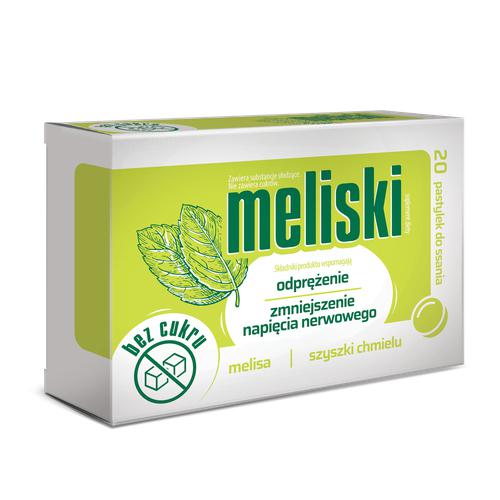 Miniaturka artykułu - Meliski - pastylki do ssania z melissy na uspokojenie USZKODZONE OPAKOWANIE