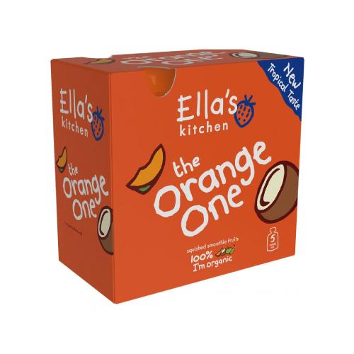 Zdjęcie produktu - Ella's Kitchen BIO ORANGE BIO Puree owocowe z mango, 5x90g