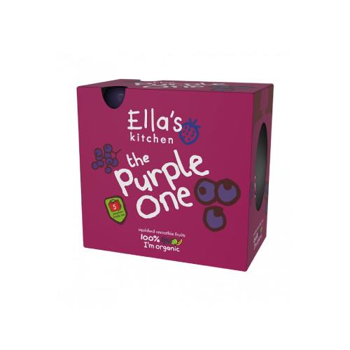 Zdjęcie produktu - Ella's Kitchen BIO PURPLE ONE Puree owocowe z czarną porzeczką, 5x90g