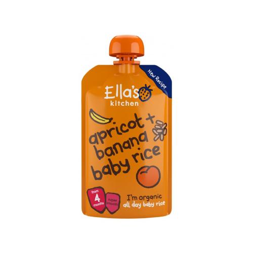 Zdjęcie produktu - Ella's Kitchen BIO Ryż dla dzieci, banan i morela, 120g