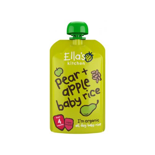 Zdjęcie produktu - Ella's Kitchen BIO Ryż dla dzieci gruszka i jabłko, 120g
