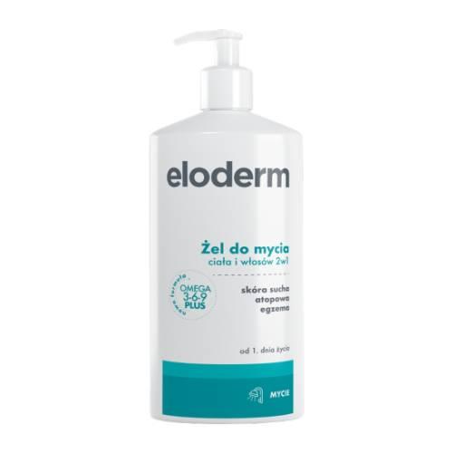 Zdjęcie produktu - ELODERM Żel do mycia ciała i włos&oacute;w 2w1 od 1. dnia życia, 750ml