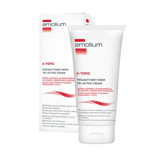 Zdjęcie produktu - Emolium A-Topic Krem tr&oacute;jaktywny, 75 ml