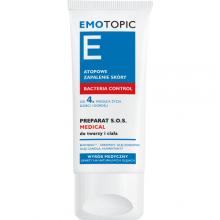 Zdjęcie produktu - EMOTOPIC Bacteria Control Preparat S.O.S. Medical do twarzy i ciała, 30 ml