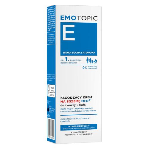 Zdjęcie produktu - EMOTOPIC Łagodzący krem na egzemę Med+ do twarzy i ciała, 75ml