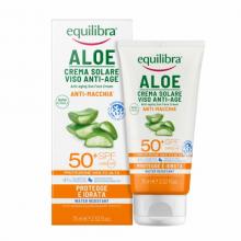 Zdjęcie produktu -  EQUILIBRA ALOE Krem do twarzy przeciwsłoneczny anti-age SPF50+ UVA/UVB, 75ml