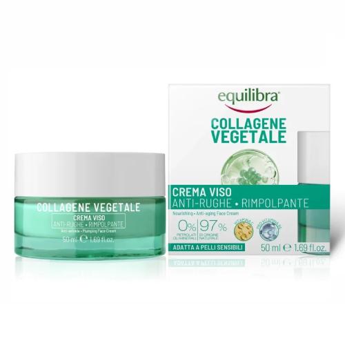 Zdjęcie produktu - EQUILIBRA Collagene Vegetale Przeciwzmarszczkowy wypełniający krem do twarzy z kolagenem roślinnym, 50 ml