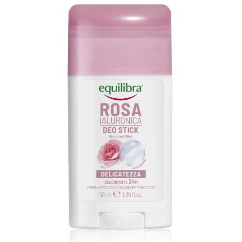 Zdjęcie produktu - EQUILIBRA Rosa R&oacute;żany dezodorant w sztyfcie z kwasem hialuronowym, 50ml