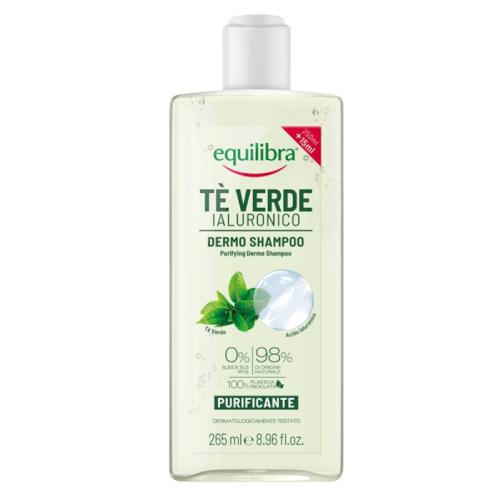 Zdjęcie produktu - EQUILIBRA Szampon oczyszczający z zieloną herbatą i kwasem hialuronowym, 265ml