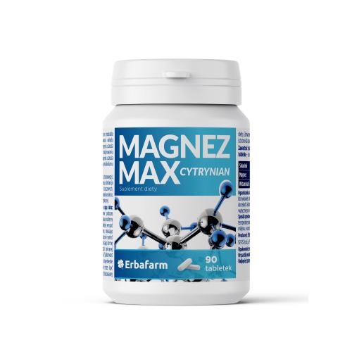 Zdjęcie produktu - Magnez Max Cytrynian, 90 tabletek