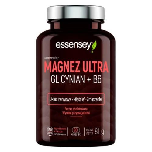Zdjęcie produktu - Essensey Magnez Ultra Glicynian + B6, 90 kaps.