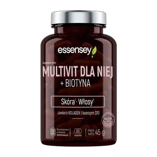 Zdjęcie produktu - Essensey MultiVit dla niej + Biotyna, 90 kaps.