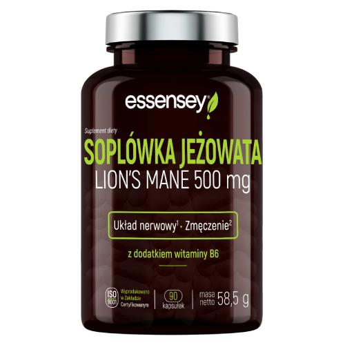 Zdjęcie produktu - Essensey Sopl&oacute;wka Jeżowata Lion's Mane 500 mg, 90 kaps.