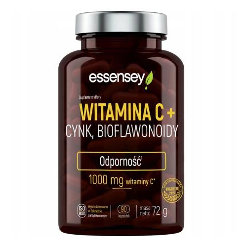 Zdjęcie produktu - Essensey Witamina C + Cynk, Bioflawonoidy, 90 kaps.