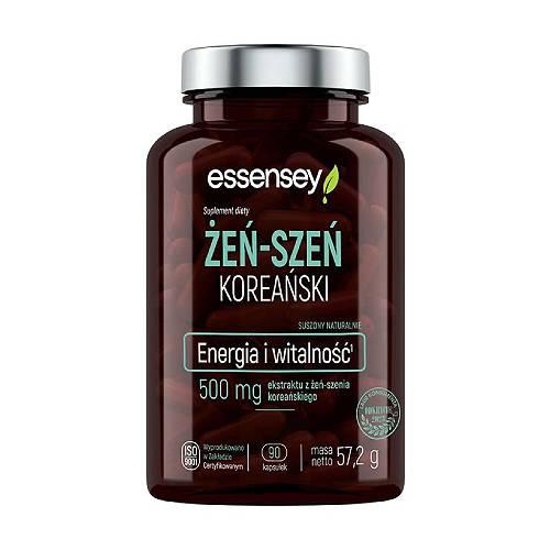 Zdjęcie produktu - Essensey Żeń-Szeń Koreański 500 mg, 90 kaps.