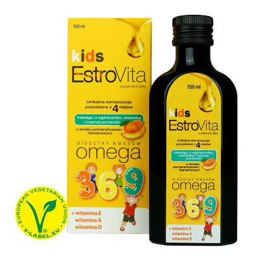EstroVita Kids o smaku pomarańczowo - bananowym, 150ml 
