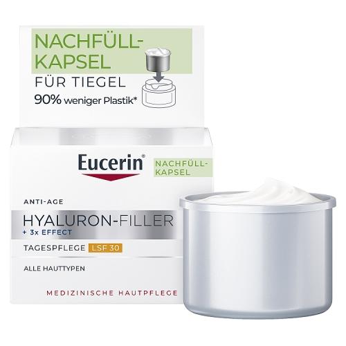 Zdjęcie produktu - Eucerin Hyaluron-Filler + 3x Effect Krem na dzień SPF 30 wkład uzupełniający, 50 ml