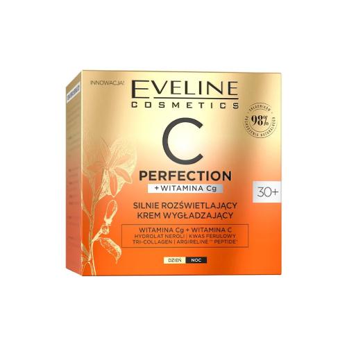 Zdjęcie produktu - EVELINE C Perfection Silnie rozświetlający krem wygładzający 30+ na dzień i noc, 50ml