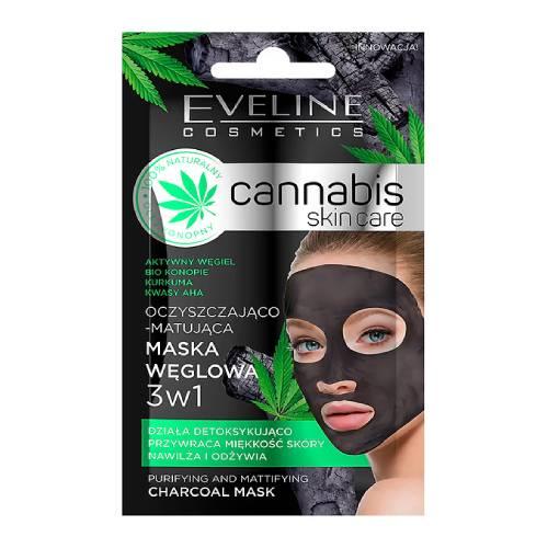 Zdjęcie produktu - EVELINE Cannabis Skin Care Maska węglowa do twarzy 3w1, 7ml