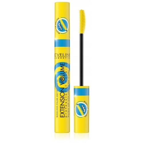 Zdjęcie produktu - EVELINE Extension Volume Push Up Volume & Curl Pogrubiająco-podkręcający tusz do rzęs Czarny, 10ml