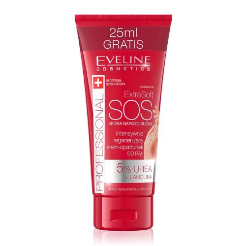 Zdjęcie produktu - EVELINE Extra Soft SOS Intensywnie regenerujący krem-opatrunek do rąk, 100 ml