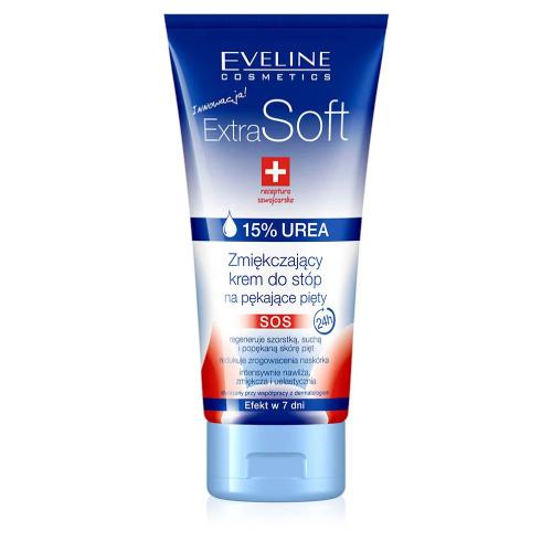 Zdjęcie produktu - EVELINE Extra Soft SOS Krem na pękające pięty 15% Urea, 100ml