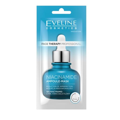 Zdjęcie produktu - EVELINE Face Therapy Professional Maska-ampułka redukująca niedoskonałości z Niacynamidem, 8ml