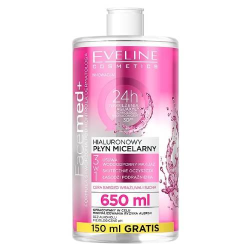 Zdjęcie produktu - EVELINE Facemed+ Hialuronowy płyn micelarny 3w1, 650ml