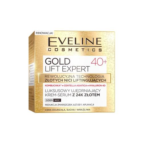 Zdjęcie produktu - EVELINE Gold Lift Expert 40+ Luksusowy ujędrniający krem-serum na dzień i na noc, 50ml