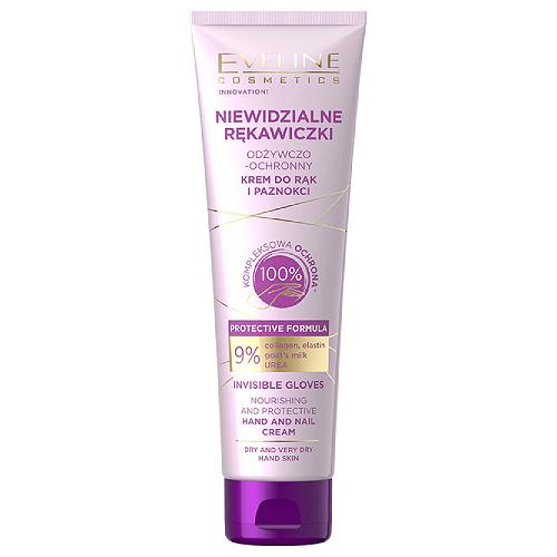 Zdjęcie produktu - EVELINE Niewidzialne Rękawiczki Odżywczo-ochronny krem do rąk i paznokci, 75 ml