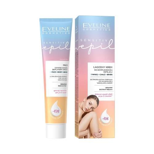 Zdjęcie produktu - EVELINE Sensitive Epil Łagodny krem do depilacji, 125ml