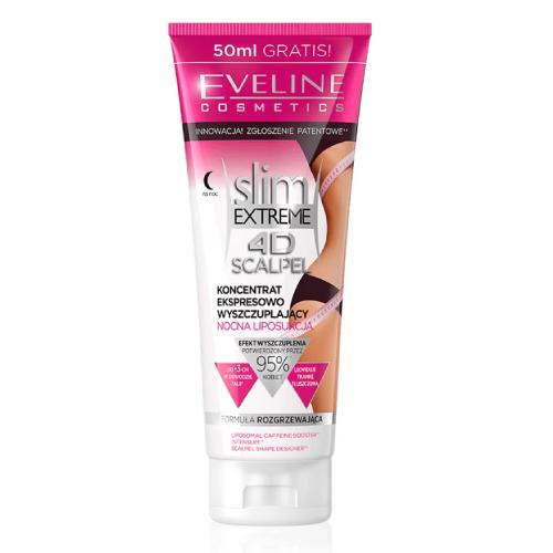 Zdjęcie produktu - EVELINE SLIM EXTREME 4D Scalpel Koncentrat ekspresowo wyszczuplający Nocna Liposukcja, 250 ml