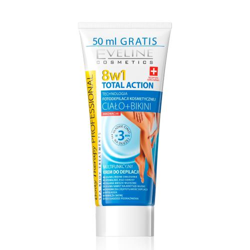 Zdjęcie produktu - EVELINE TOTAL ACTION Krem do depilacji 8w1, 200ml