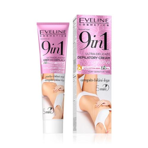 Zdjęcie produktu - EVELINE Ultradelikatny krem do depilacji Sensitive 9w1, 125ml