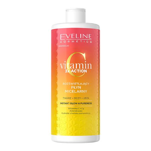 Zdjęcie produktu - EVELINE Vitamin C 3x Action Rozświetlający płyn micelarny, 500ml