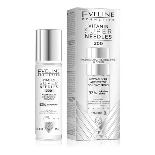 Zdjęcie produktu - Eveline Vitamin Super Needles 200 Mezo-Eliksir Aktywator odnowy sk&oacute;ry, 30 ml