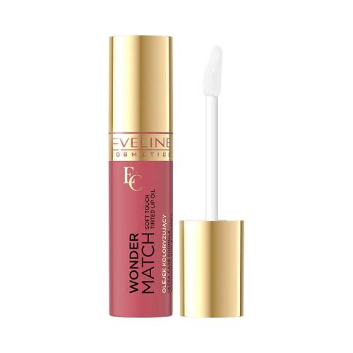 Zdjęcie produktu - EVELINE Wonder Match Odżywczo-koloryzujący olejek do ust z kwasem hialuronowym, witaminą E, olejkiem jojoba i ekstraktem z korzenia lukrecji 05 Watermelon Juice, 5ml