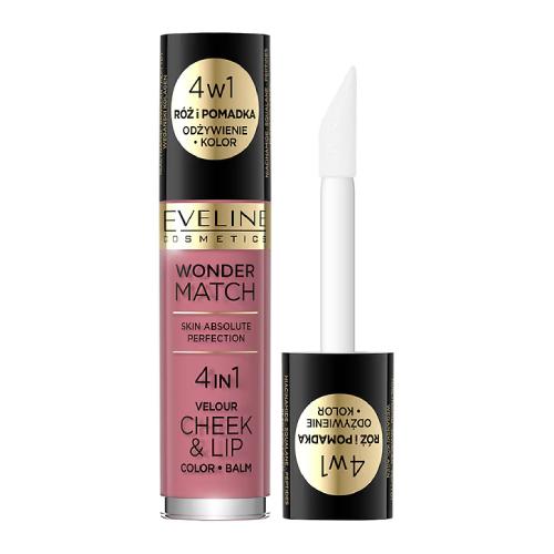 EVELINE Wonder Match R&oacute;ż i pomadka w płynie 4w1 nr 04, 4,5ml