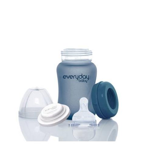 Zdjęcie produktu - Everyday Baby Szklana butelka ze smoczkiem S bor&oacute;wkowa 0-3m 150ml