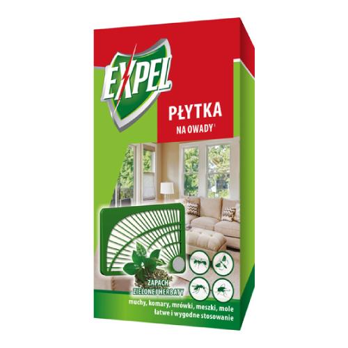 Zdjęcie produktu - EXPEL Płytka na owady - komary, meszki, muszki, 1 szt.