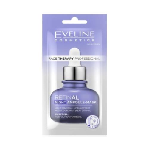 Zdjęcie produktu - EVELINE Face Therapy Professional Retinal Maska-ampułka liftingująca do twarzy na noc, 8ml