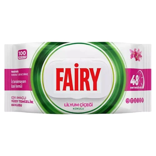 Zdjęcie produktu - Fairy Uniwersalne chusteczki nawilżane do czyszczenia Lilia, 100 szt.