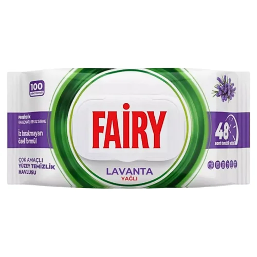 Zdjęcie produktu - Fairy Uniwersalne chusteczki nawilżane do czyszczenia Lawenda, 100 szt.