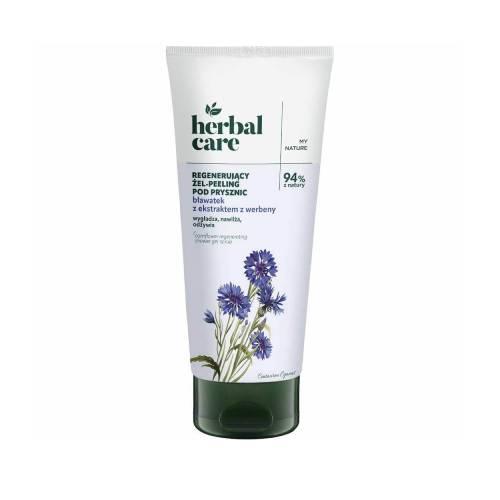 Zdjęcie produktu - Farmona Herbal Care Regenerujący żel-peeling pod prysznic Bławatek z ekstraktem z werbeny, 200 ml