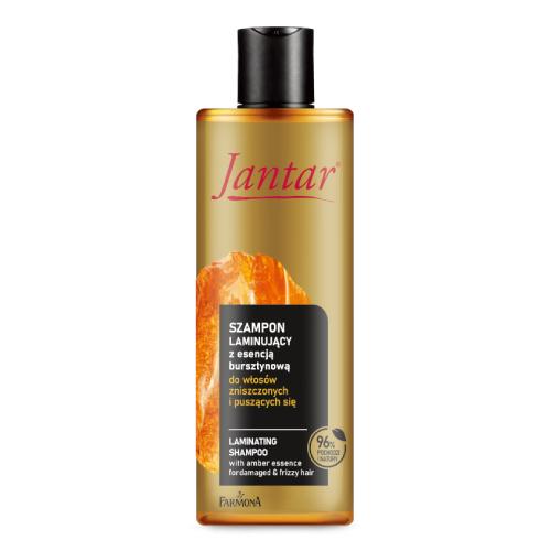Zdjęcie produktu - FARMONA JANTAR Szampon laminujący z esencją bursztynową do włos&oacute;w zniszczonych i puszących się, 300ml