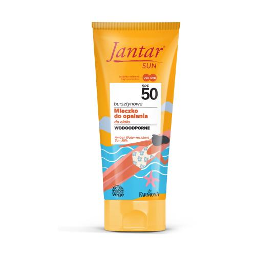 Zdjęcie produktu - FARMONA JANTAR SUN Bursztynowe mleczko do opalania do ciała SPF 50, 200 ml