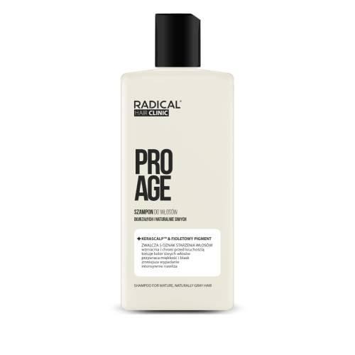 Zdjęcie produktu - Farmona Radical Hair Clinic Pro Age Szampon do włos&oacute;w dojrzałych i naturalnie siwych, 300 ml